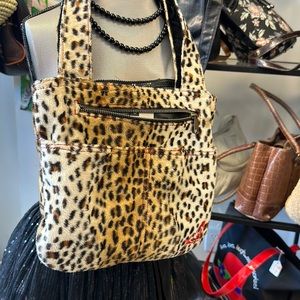 Roxy Animal Print Handbag match compact mirror